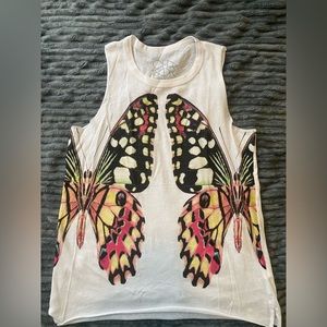 NWOT Cha Sor butterfly Tank Top